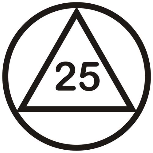 Recovery Decals - AA Circle & Triangle Vinyl Sticker, 12 Step ...