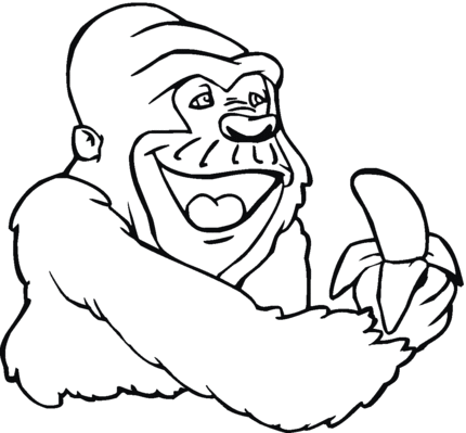 monkeys or apes Colouring Pages (page 3)