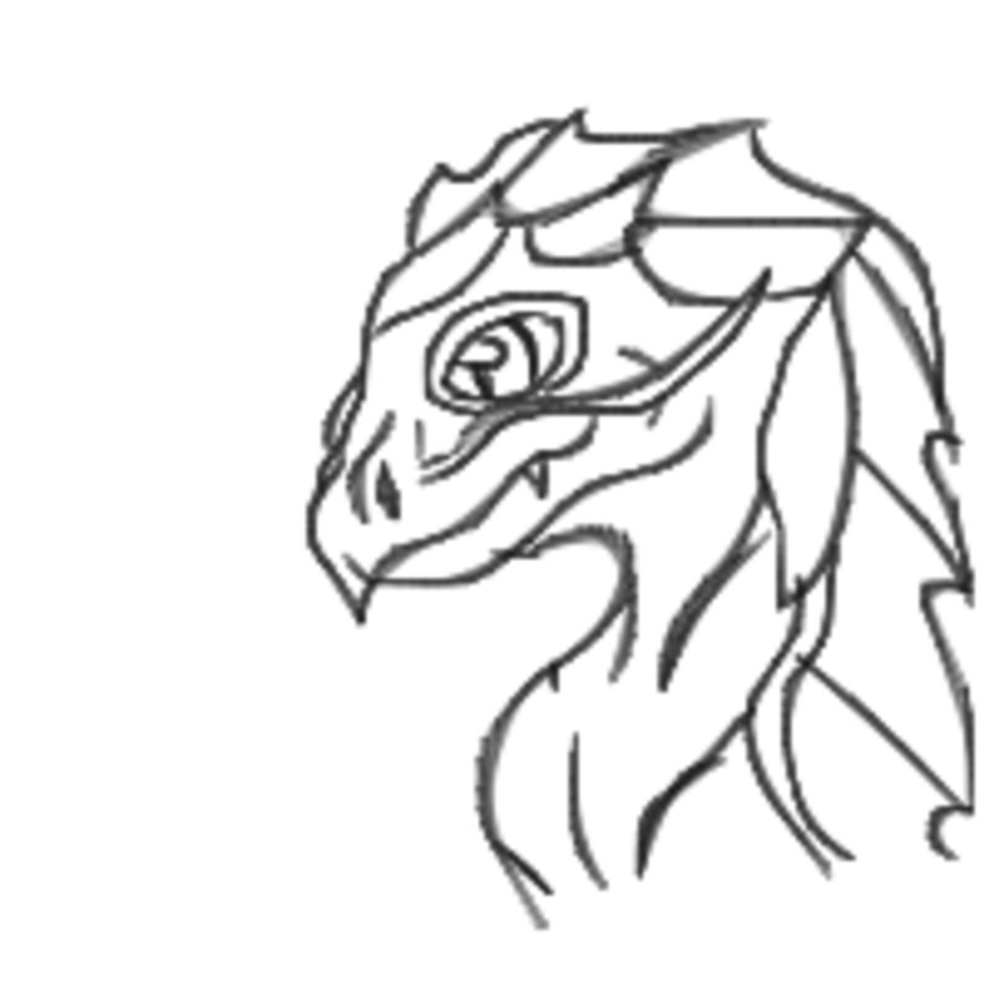 Black and White Dragon Head by DragonFang01 on deviantART