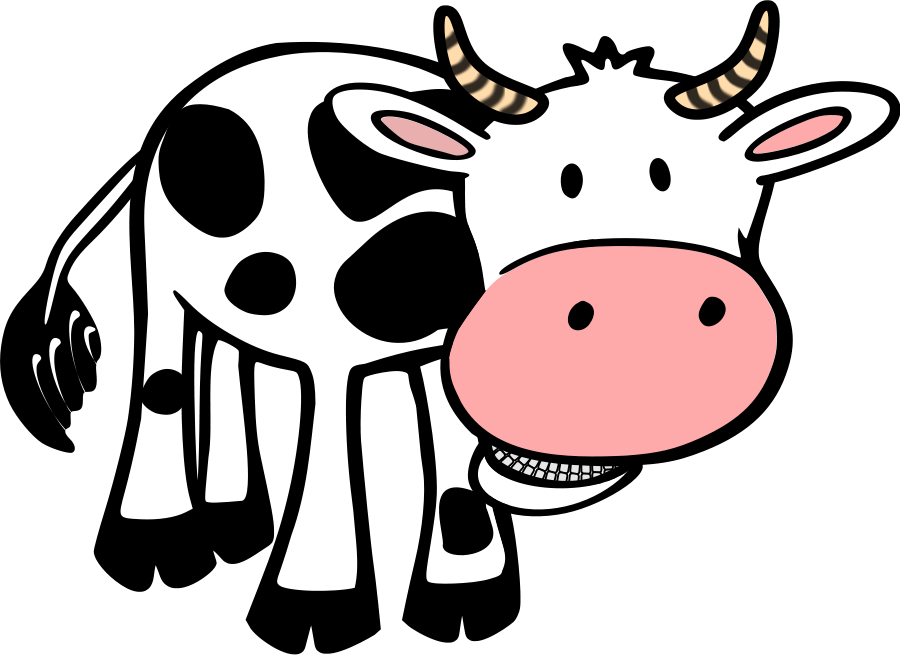 Chewing cow large 900pixel clipart, Chewing cow design