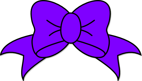 Purple Bow clip art - vector clip art online, royalty free ...