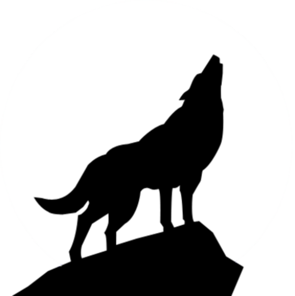 Howling Wolf Silhouette Psd image - vector clip art online ...