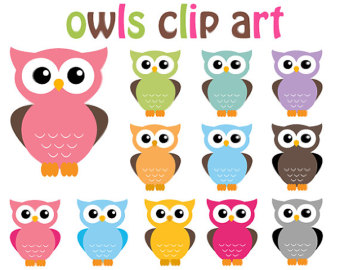 Popular items for owls clip art on Etsy