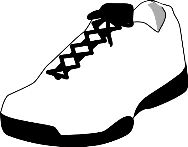 Shoe Outline White clip art - vector clip art online, royalty free ...
