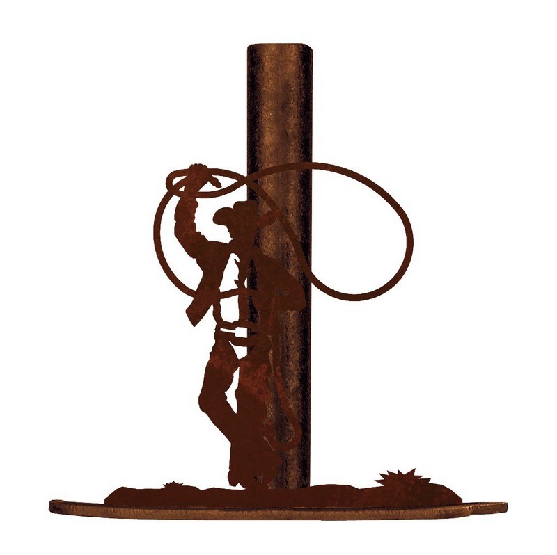 Lasso Cowboy Rustic Western Paper Towel Stand or Napkin Holders