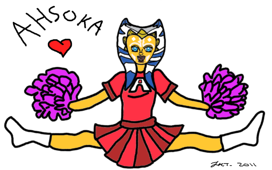 Ahsoka cheerleader doodle by djklink20009 on deviantART
