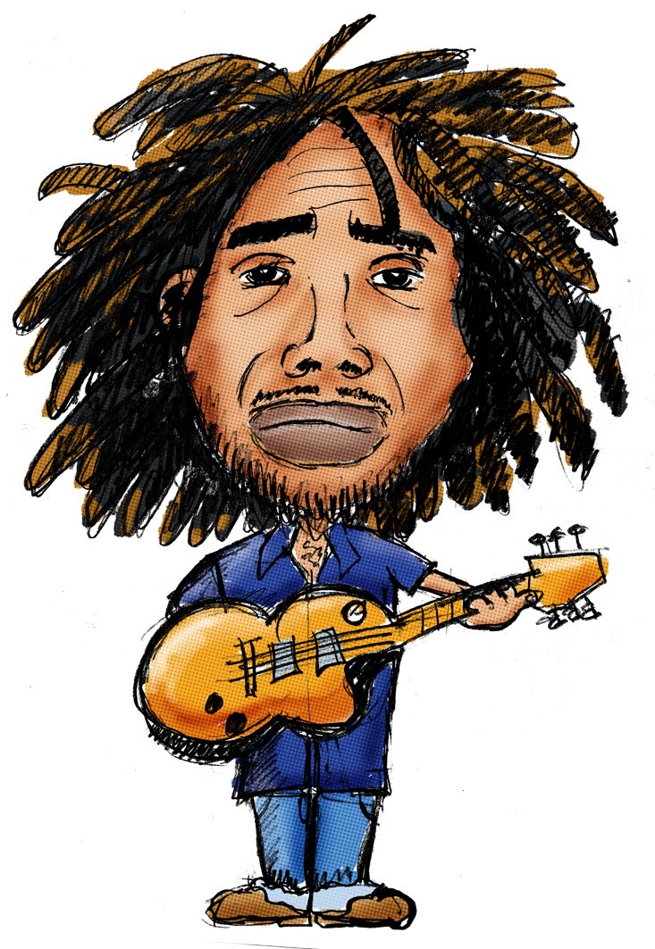 Axel Zapata: Dibujando Famosos a mi antojo (Bob Marley) - ClipArt ...