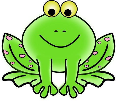 Valentine Clipart for Free Green Frog With Hearts | Free Clip Art ...