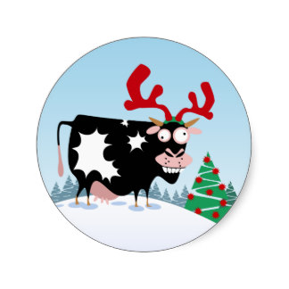 Christmas Cow Gifts - T-Shirts, Art, Posters & Other Gift Ideas ...