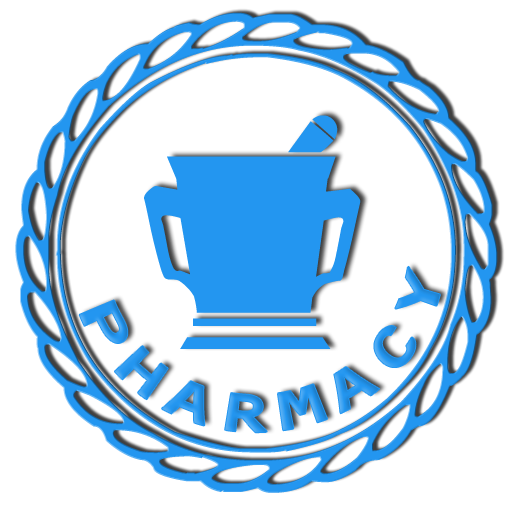 Pharmacy symbol pestle blue clipart image - ipharmd.