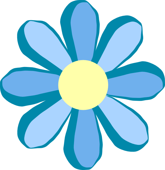 Pix For > Clip Art Blue Flower