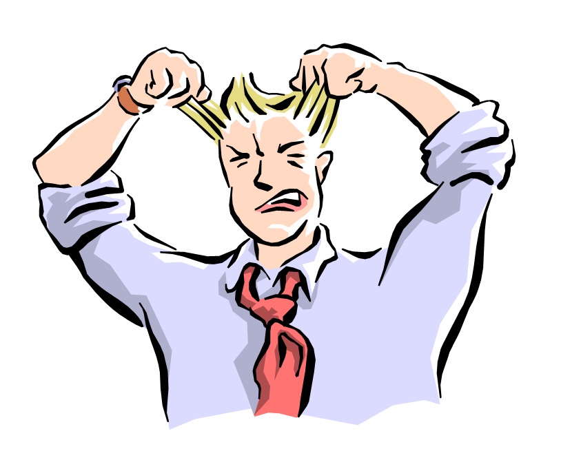 clipart man pulling hair - photo #4