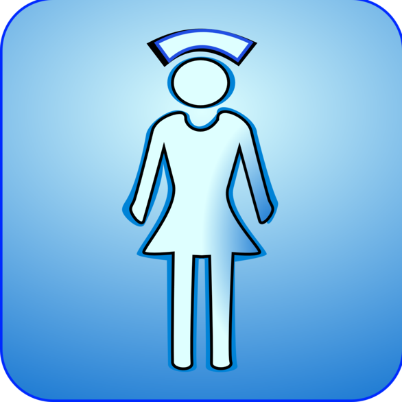 Public Domain Clip Art Image | Illustration of a nurse symbol | ID ...