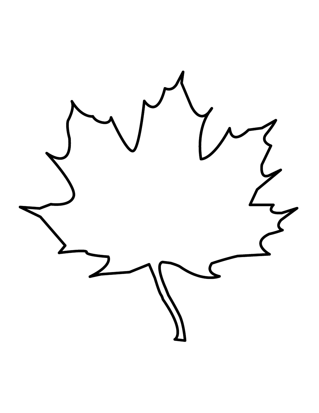 Outline Of Maple Leaf - ClipArt Best