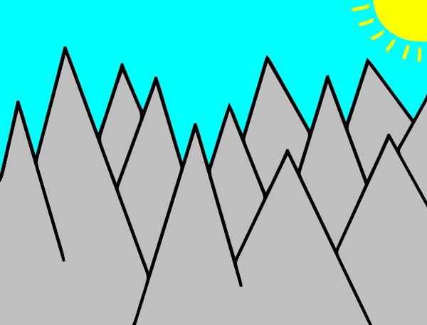 Mountains clip art - vector clip art online, royalty free & public ...