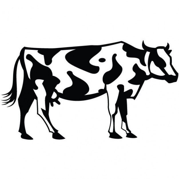 milk cow outline Vector | Free Download