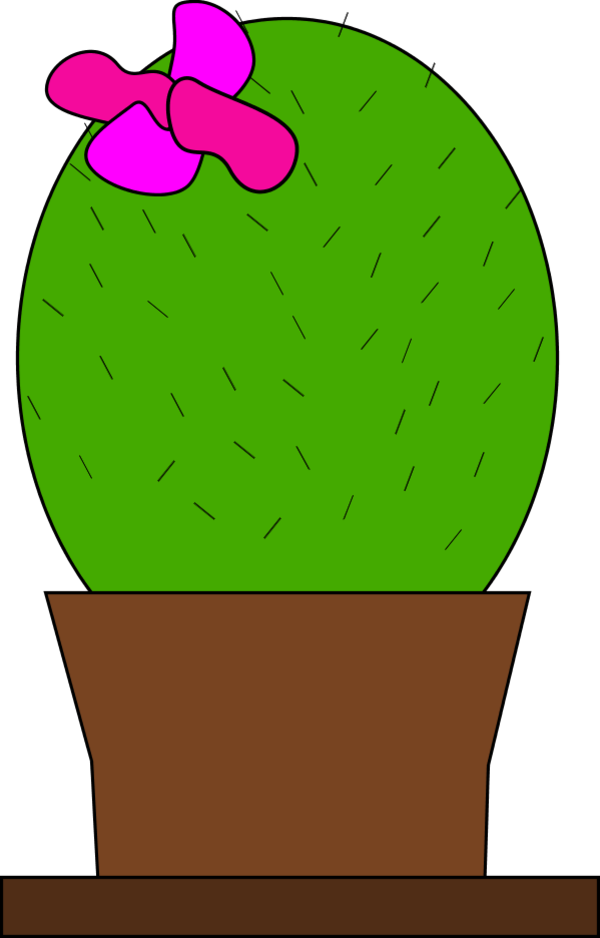cactus plant in pot - vector Clip Art