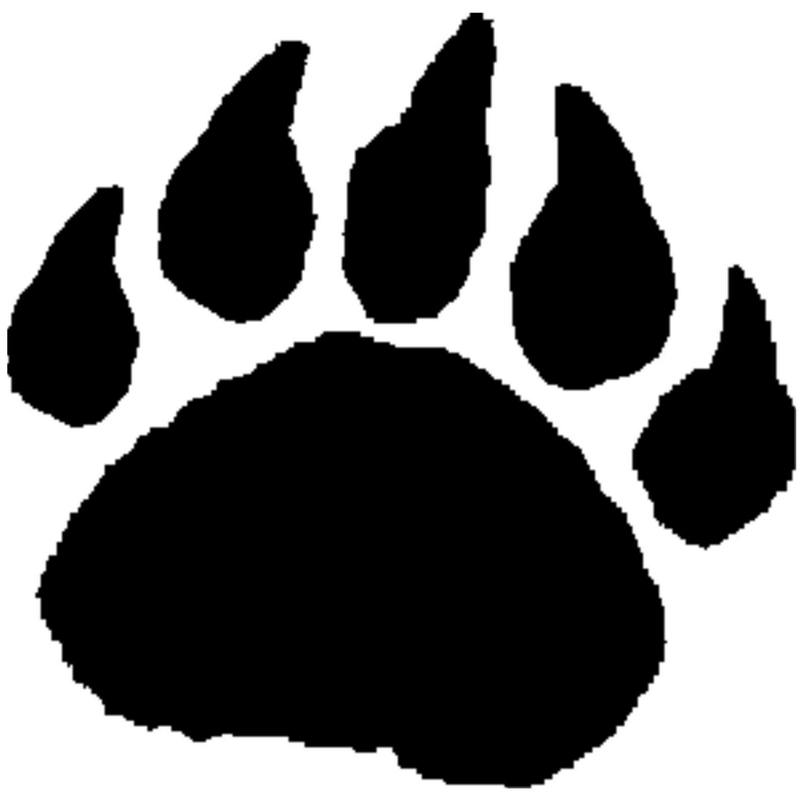 Bear Paw Print Stencil Cliparts co