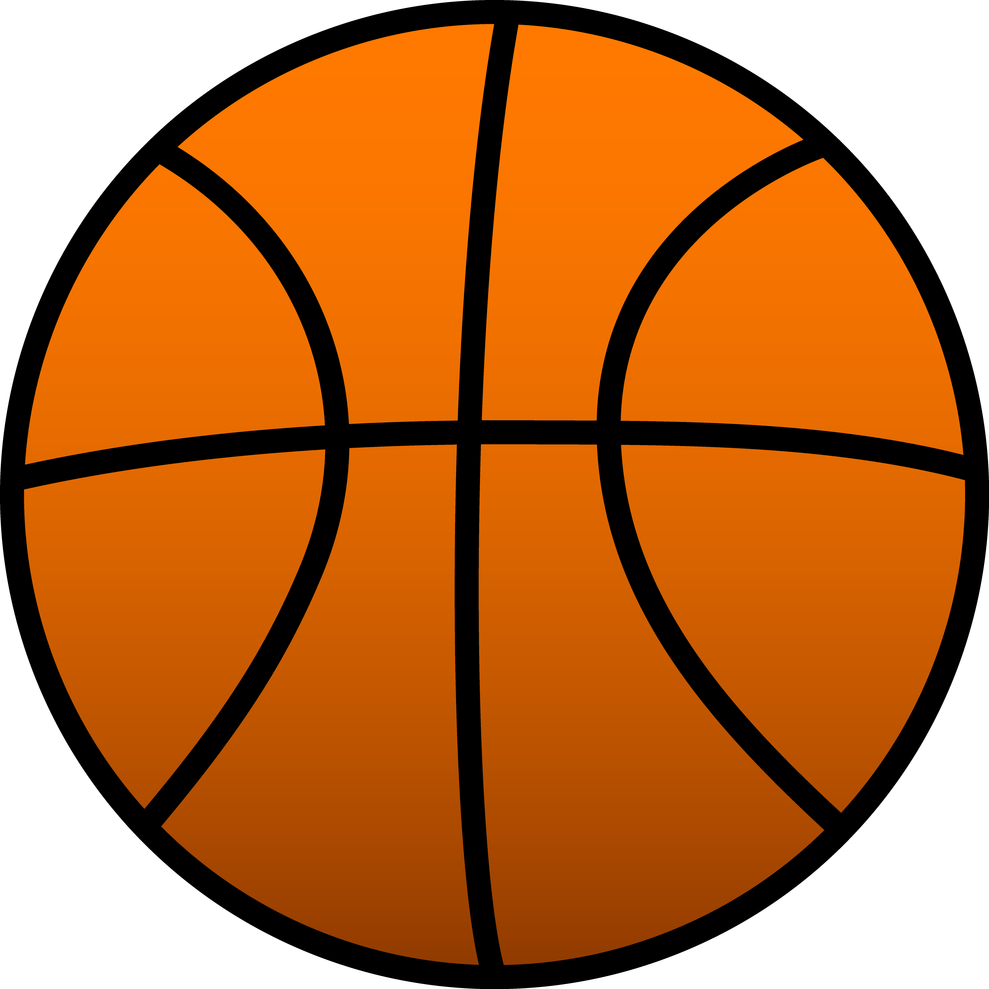 Simple Orange Sports Basketball - Free Clip Art