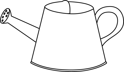 Black and White Watering Can Clip Art - Black and White Watering ...