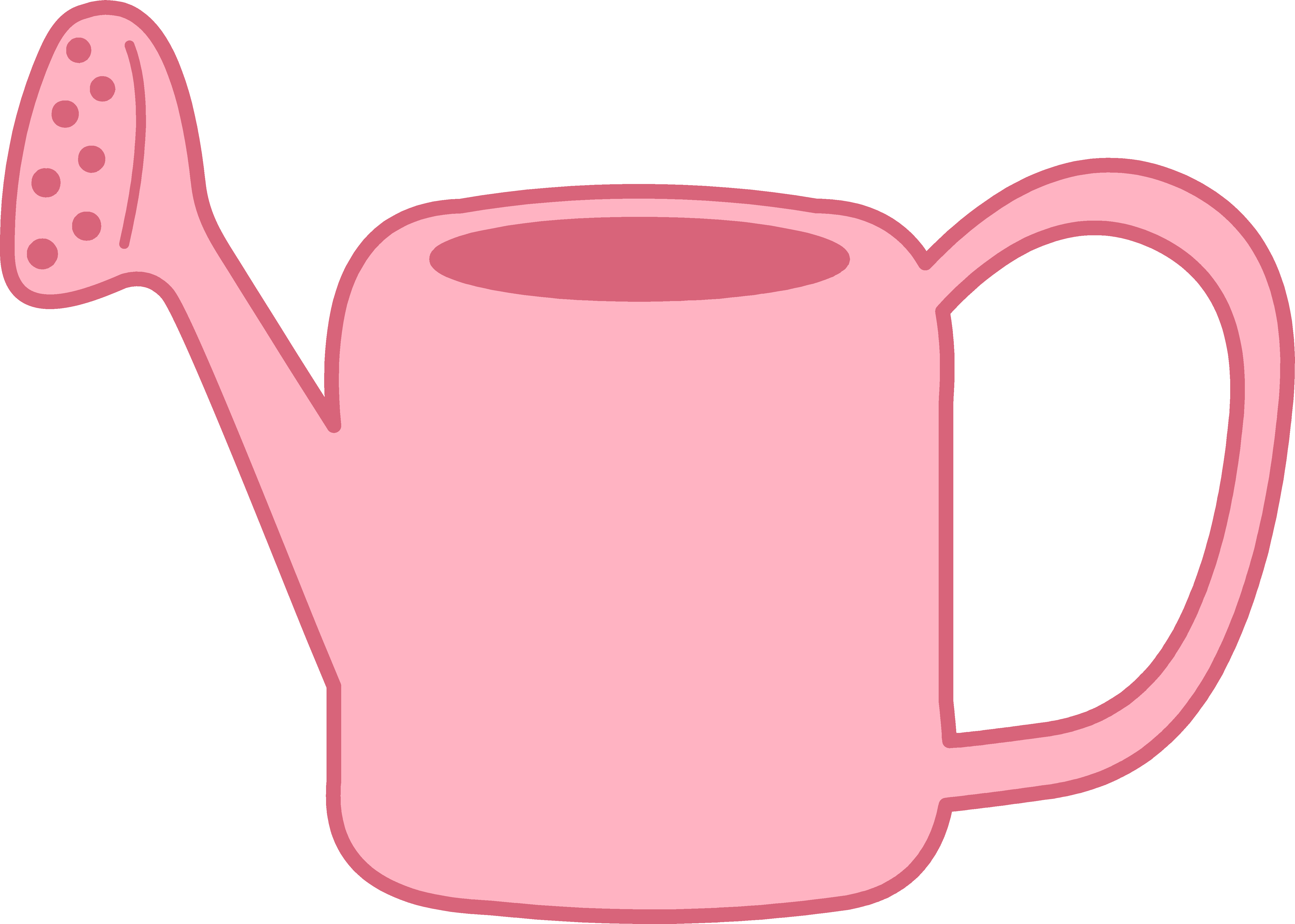 Pink Garden Watering Can - Free Clip Art