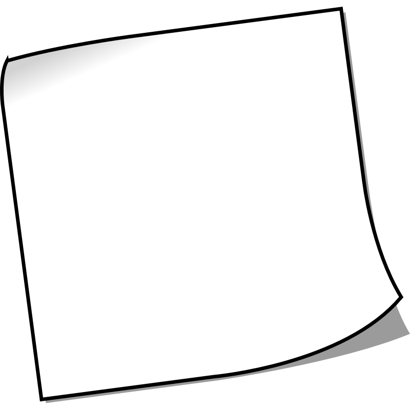 Clipart - Blank sticky note 1