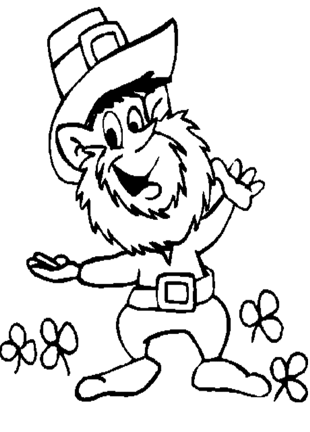Holidays Coloring Pages : Cute Leprechaun Coloring Page Kids ...