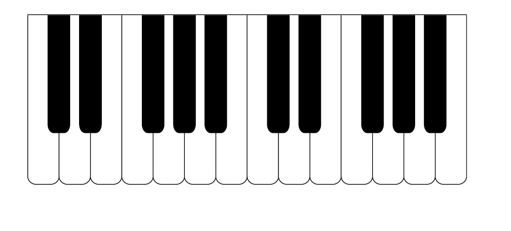 Keys Printable Template Piano