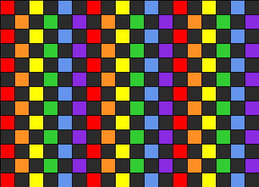 Rainbow Checkerboard Perler Bead Pattern | Bead Sprites | Simple ...