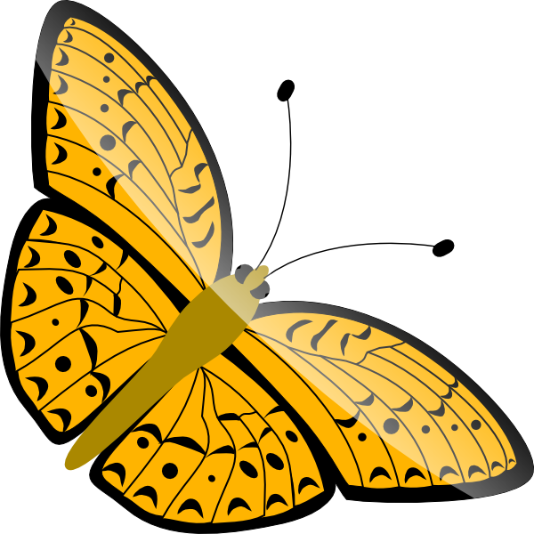 Simple Yellow Butterfly Clipart - Free Clip Art Images