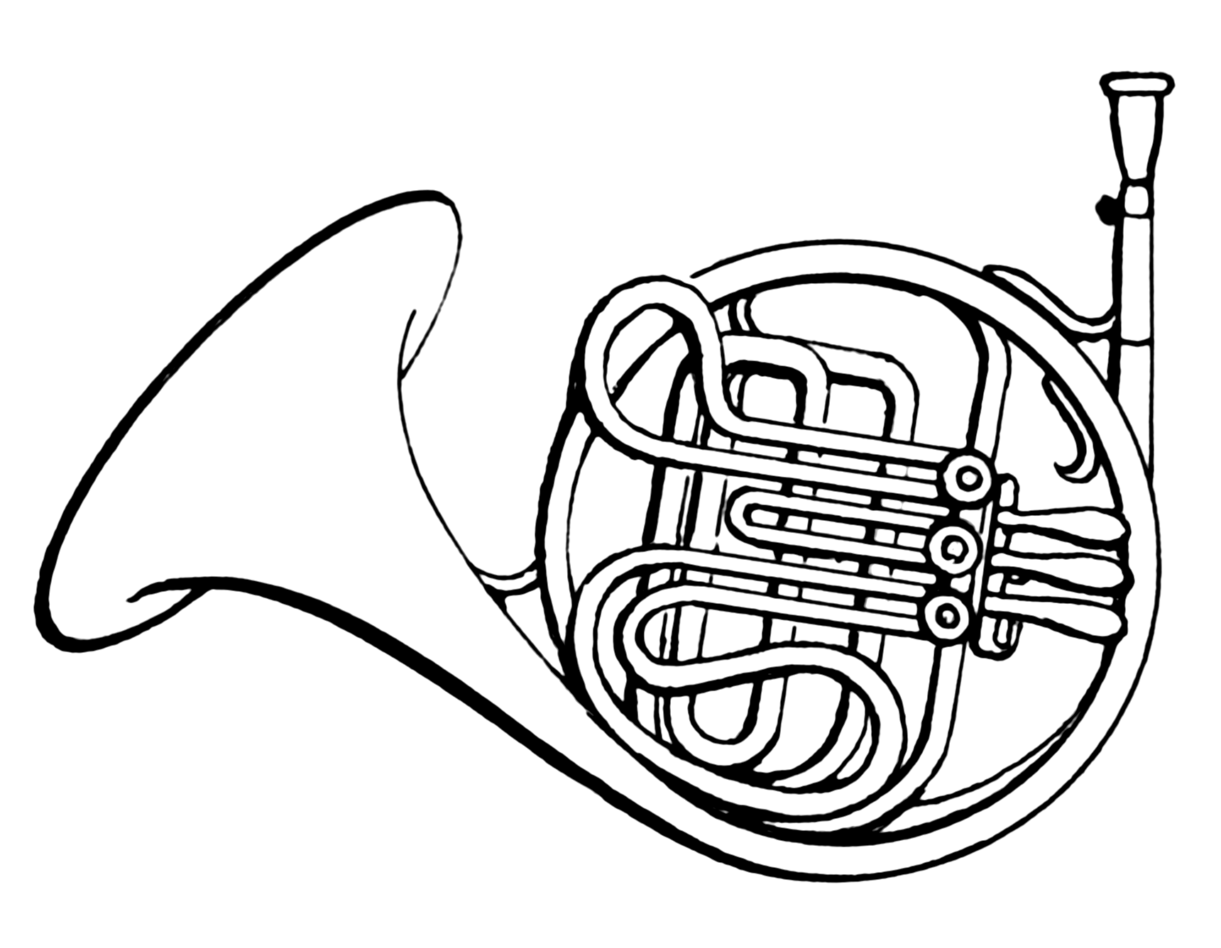 French Horn Drawing - ClipArt Best - ClipArt Best