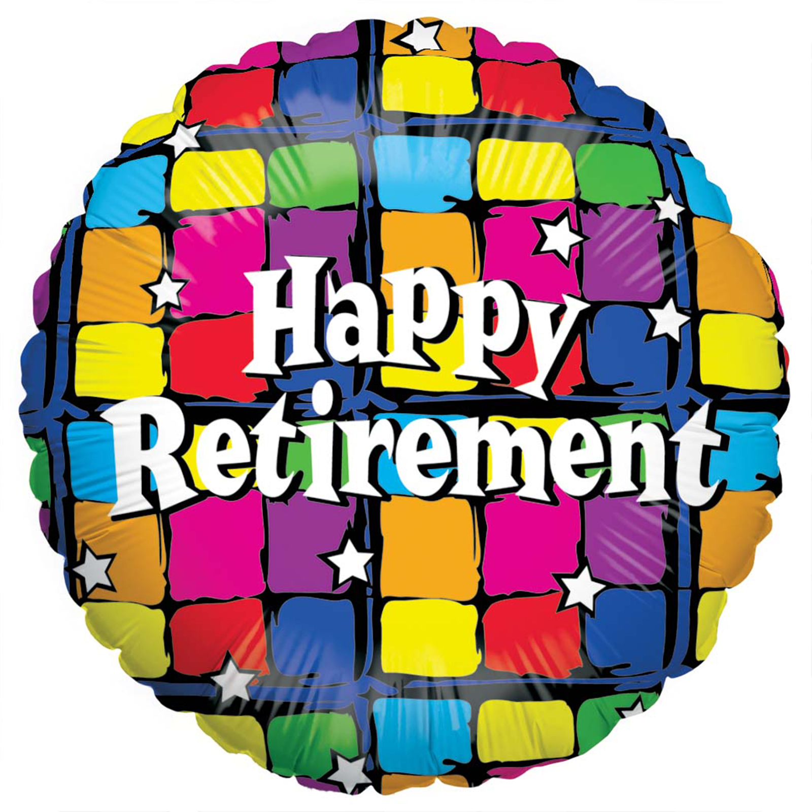 Happy Retirement Squares - Foil Balloon | ThePartyWorks
