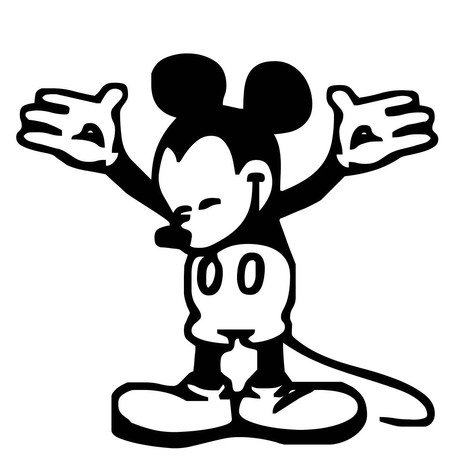 Mickey And Minnie Mouse Clipart Black And White | Clipart Panda ...