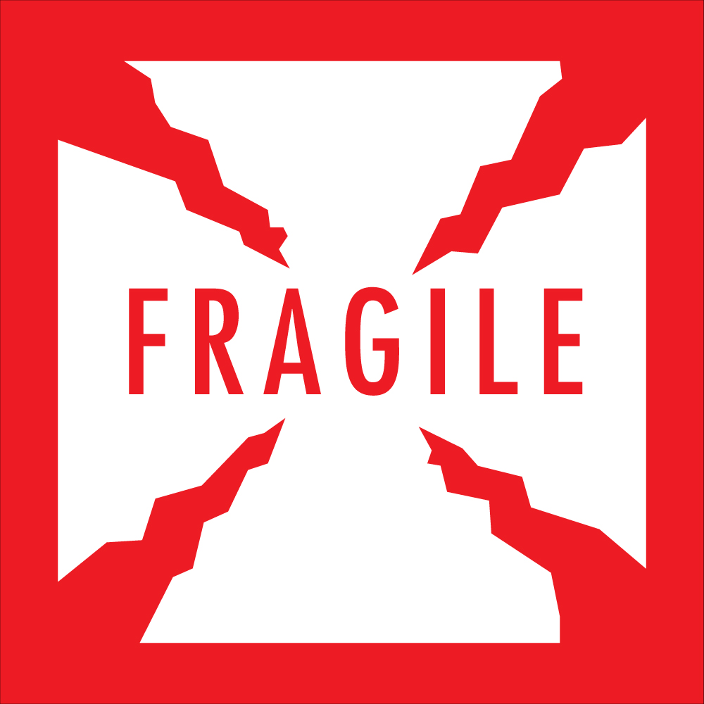 Fragile Please Handle With Care 5" x 3" Shipping Labels - SCL536