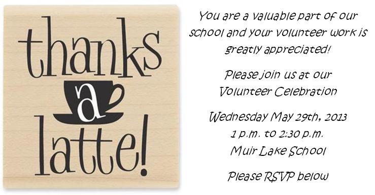 Volunteer Appreciation | Muir Lake School Blog