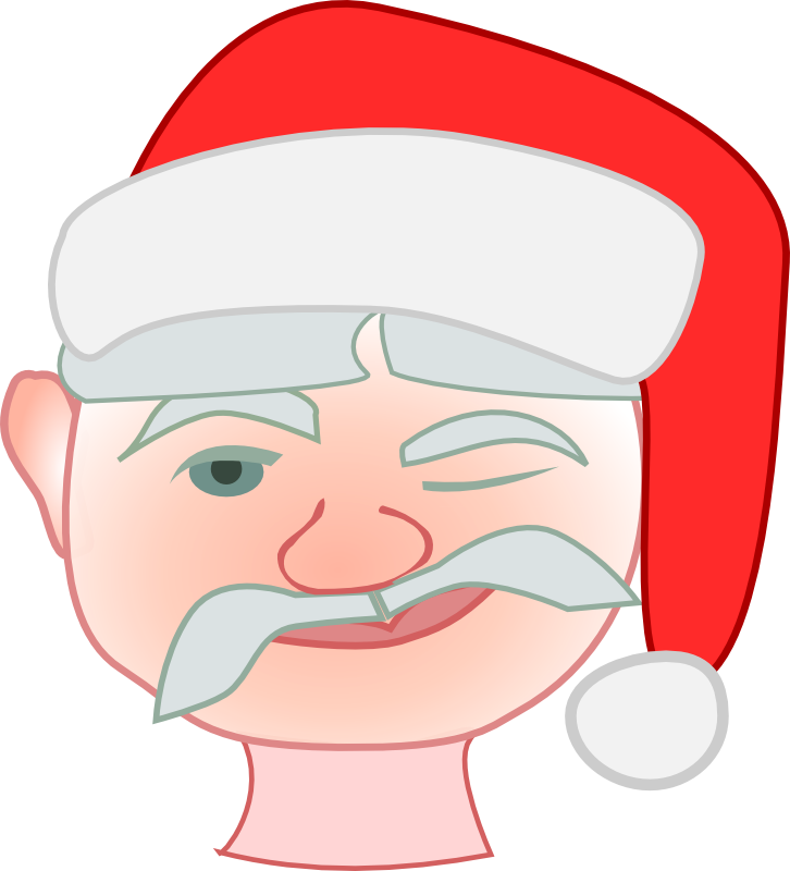 Clipart - Santa winking