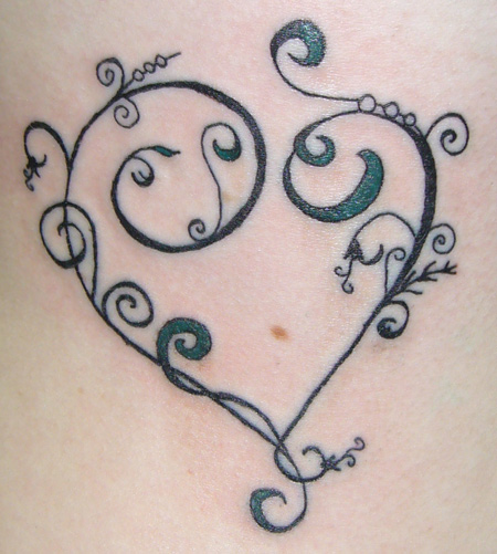 Simple Flower Tattoo Design - heart and flower tattoo ideas for ...