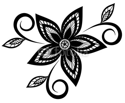 Black And White Flower Design - ClipArt Best