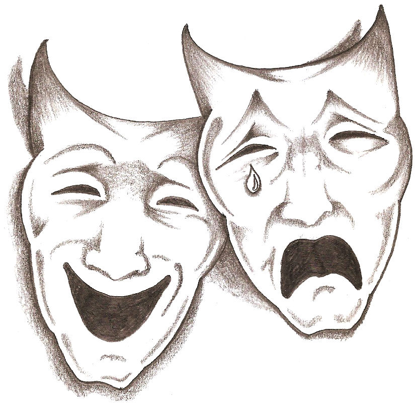 Happy And Sad Masks - Cliparts.co