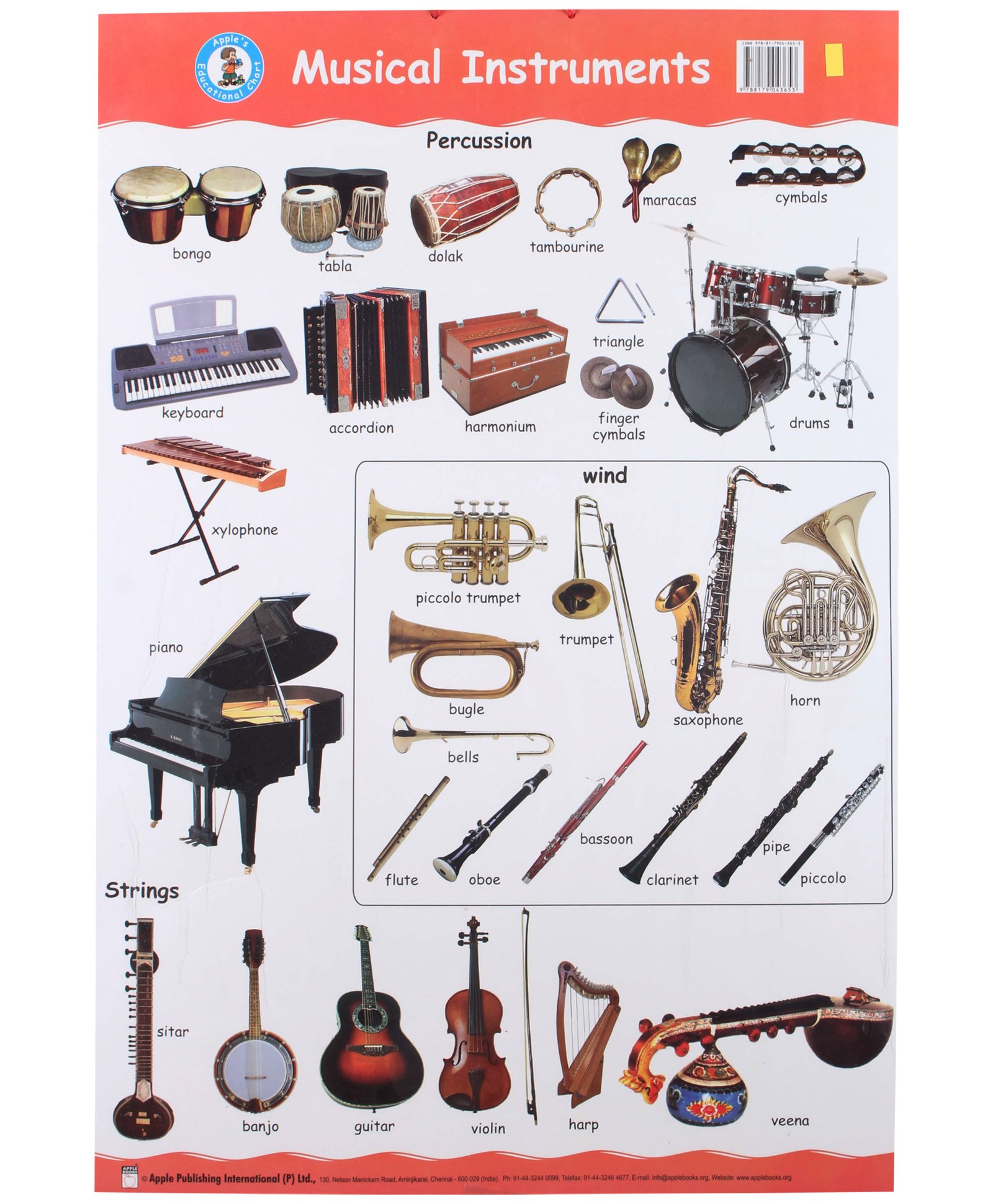 Apple Books Musical Instruments Mini Chart Online in India, Buy at ...