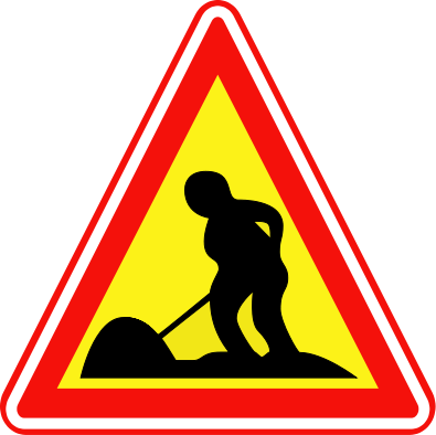 File:Korean Traffic sign (Road works).svg - Wikimedia Commons