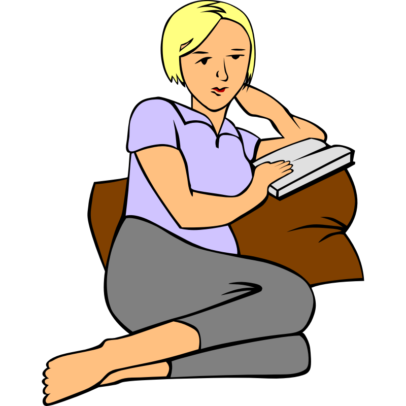 Clipart - Woman Reading