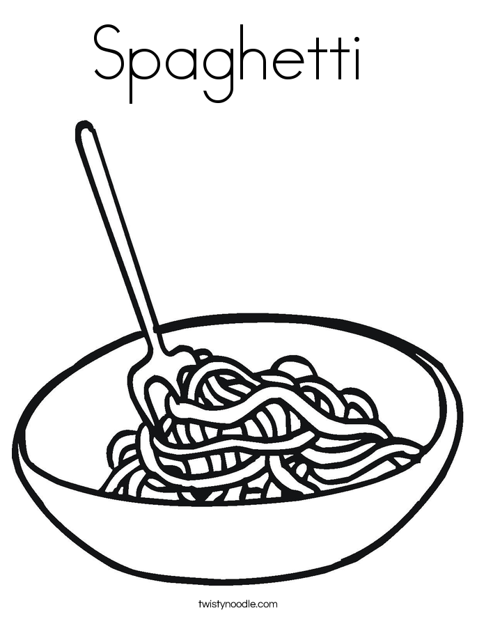 Pasta Colouring Pages (page 3)