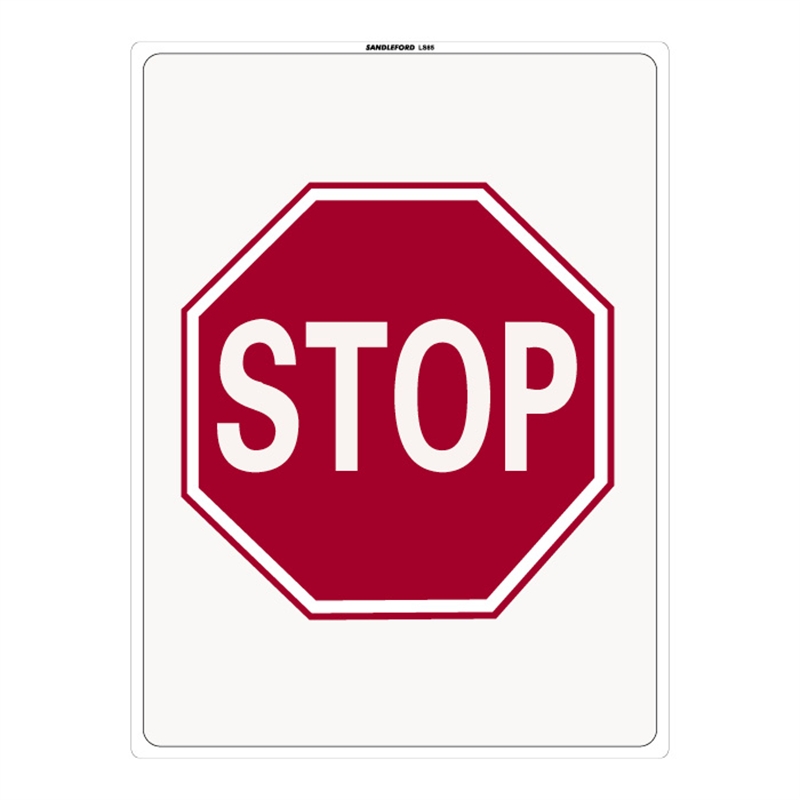 Sandleford 450 x 600mm Plastic Stop Sign I/N 3291299 | Bunnings ...