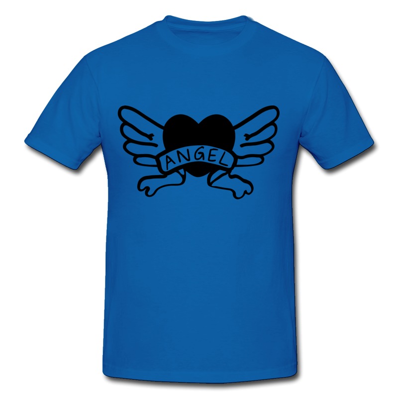 O Neck Boys T Shirt Heart Angel Wings Classic Texts T for Boy-in T ...
