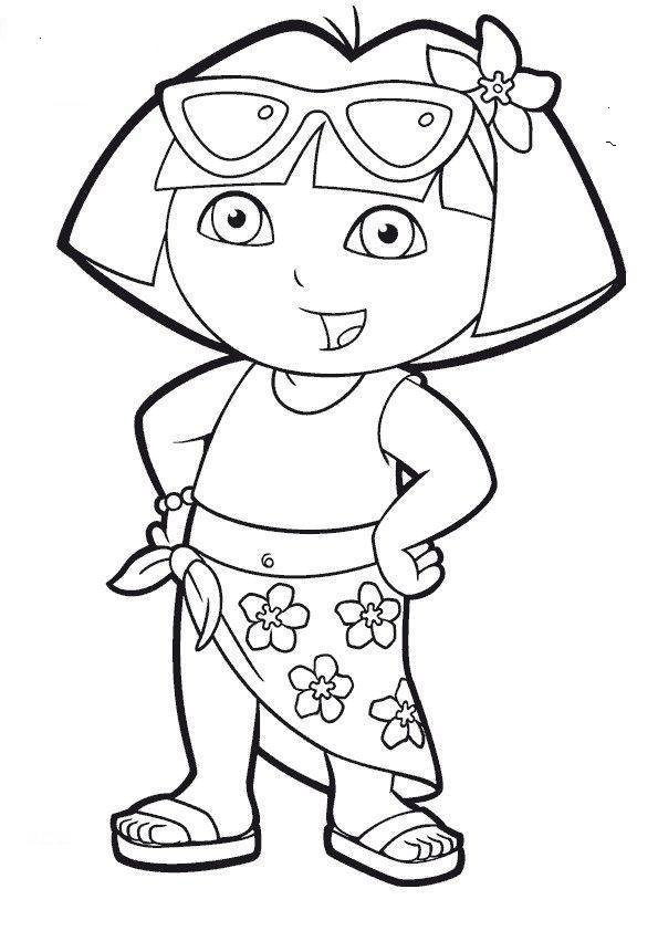 Sand Castle Coloring Book Page Dog Building Thingkid : Dora ...