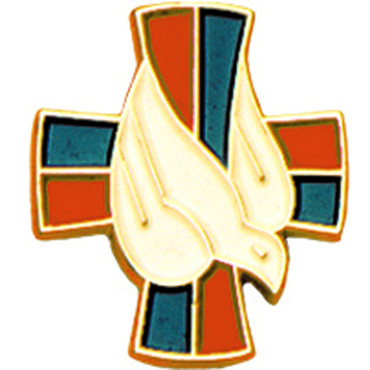 Cross & Dove Confirmation Lapel Pin: Terra Sancta Guild