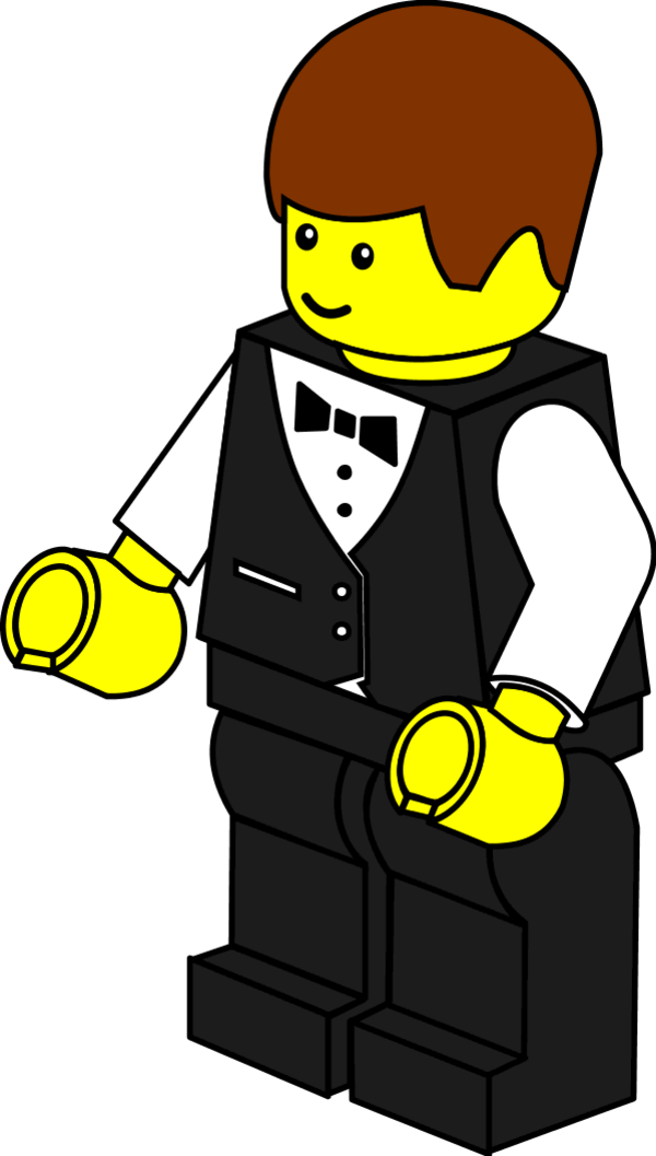 LEGO town waiter - vector Clip Art