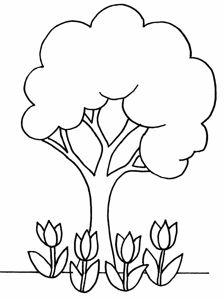 tree earth day coloring pages