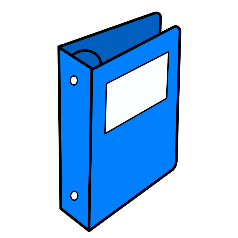Clipart - Blue binder